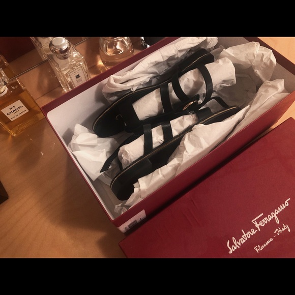 Salvatore Ferragamo Fiamma S 1cm Nero Calf